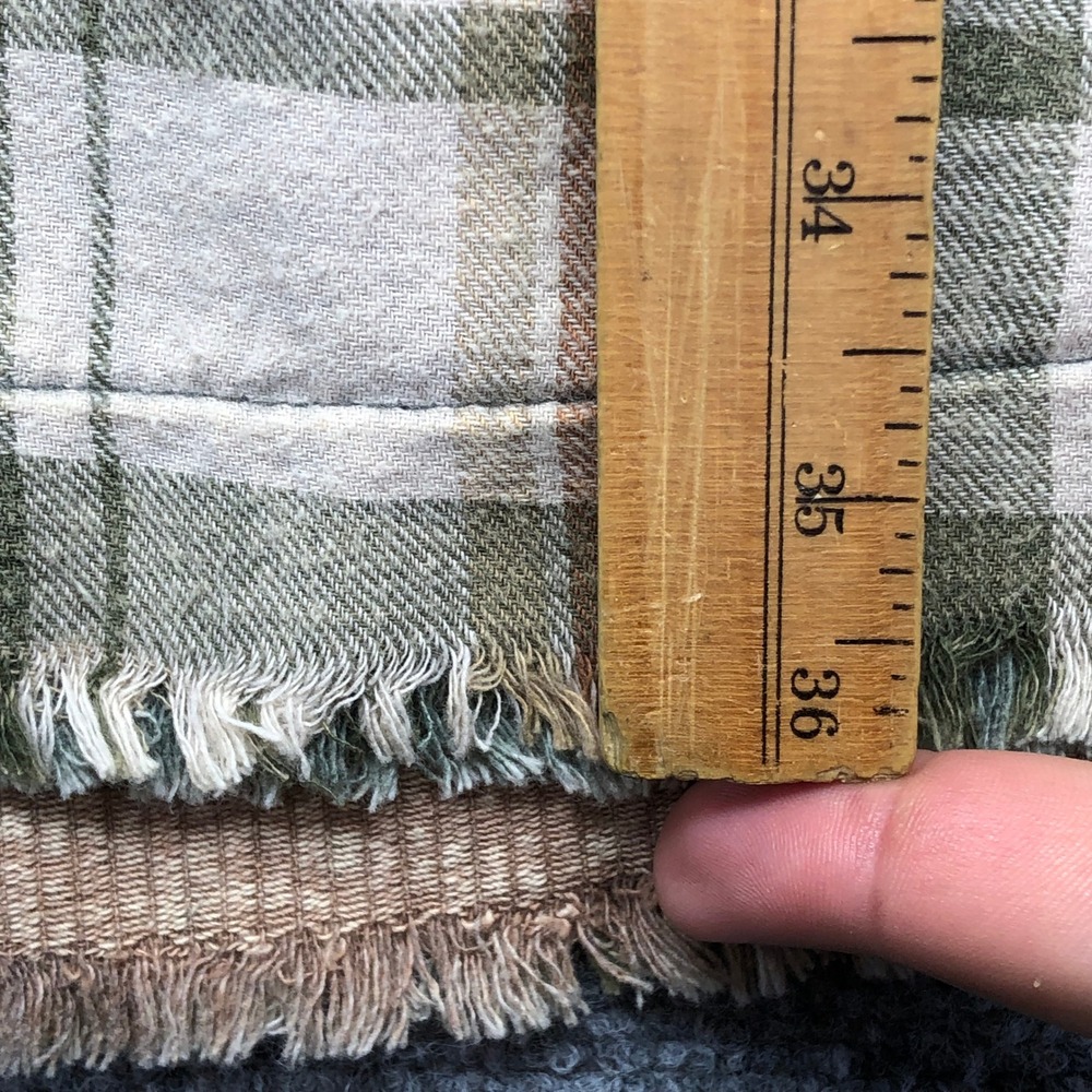 Oli & Hali Patchwork Corduroy Plaid Lace Shacket Long Jacket Women Large Boho - Picture 3 of 7
